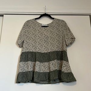 Floral tiered blouse
